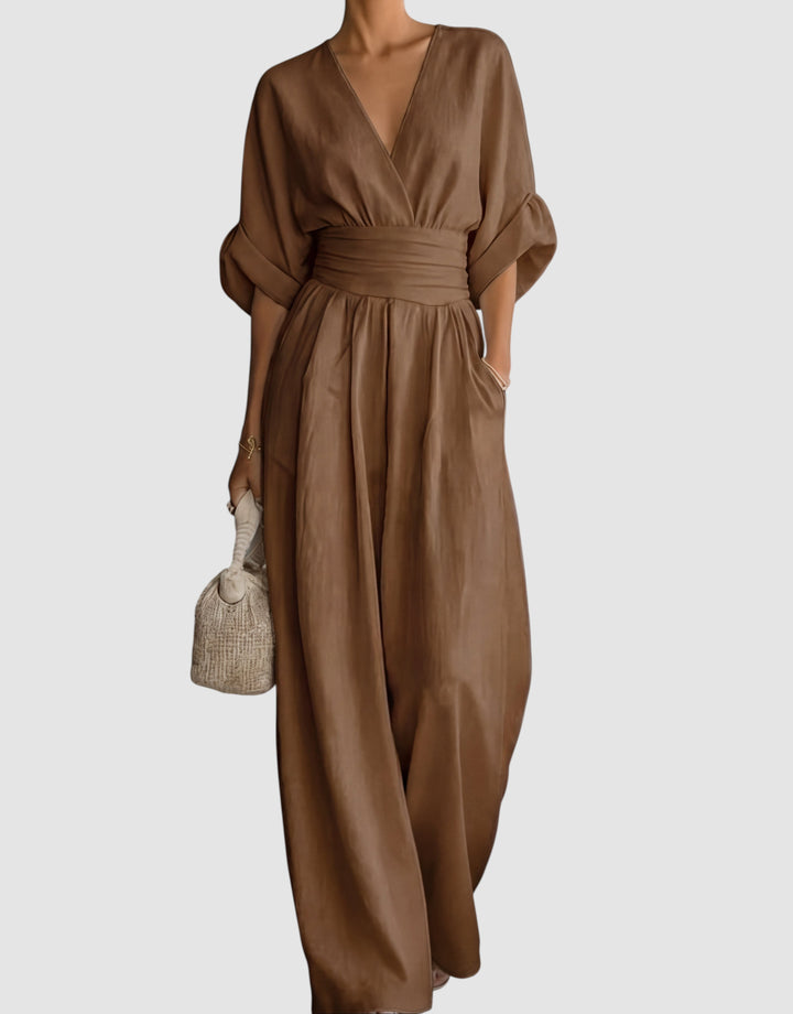 DANIELA | WIDE-LEG V-NECK JUMPSUIT
