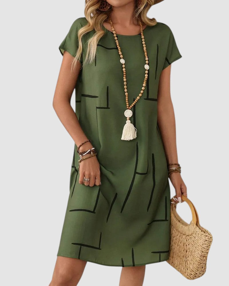 LAURETTA | STRIPED SHIFT DRESS