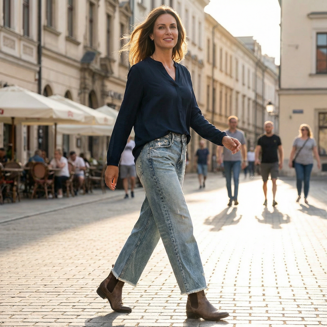 Amelia | Cropped Straight-Leg Jeans