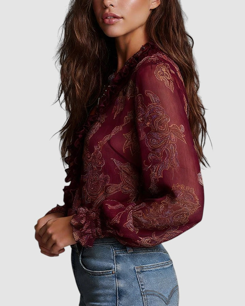 KIM | HALF ZIP BLOUSE