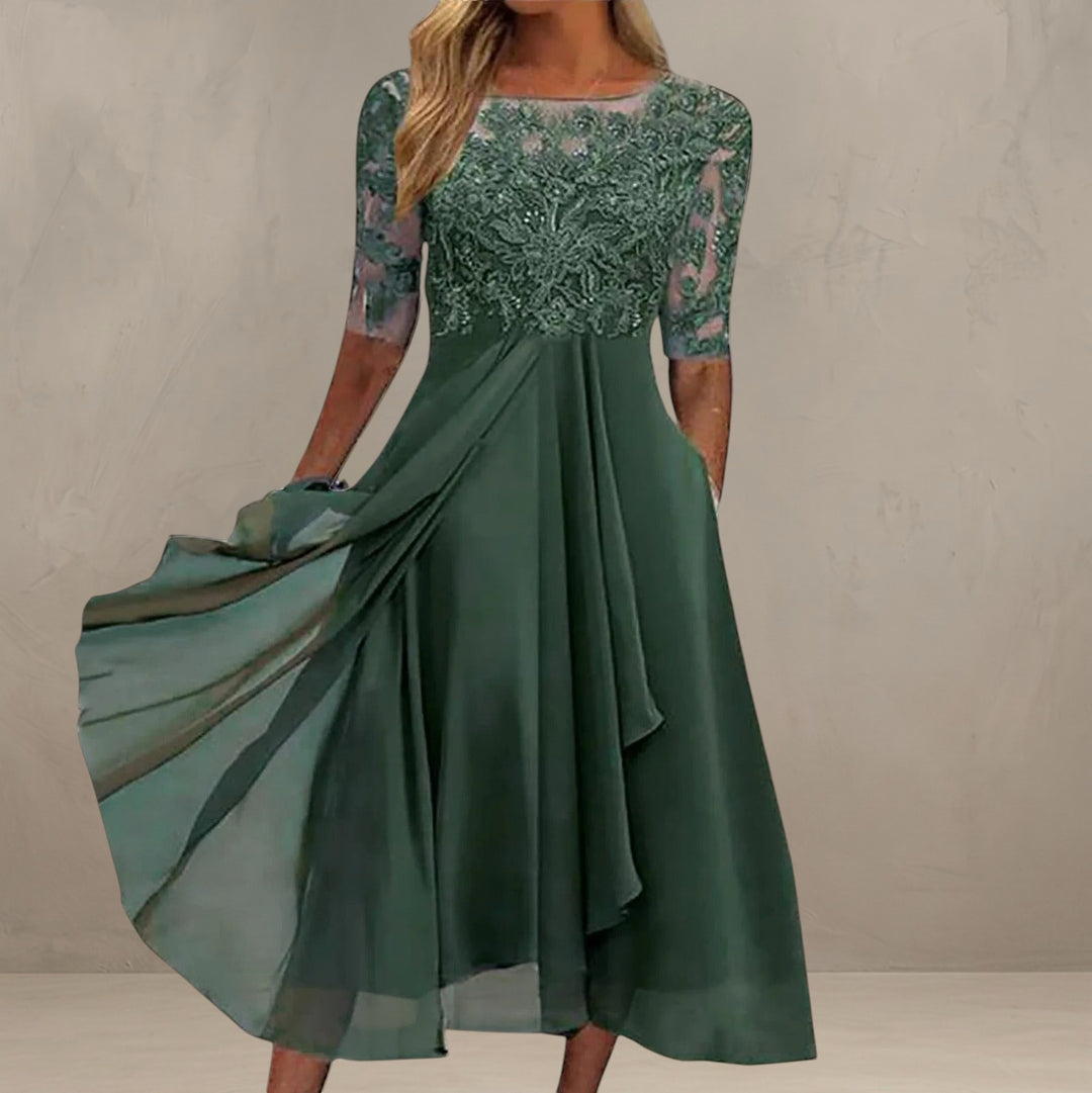 DITA | ELEGANT LACE MIDI DRESS