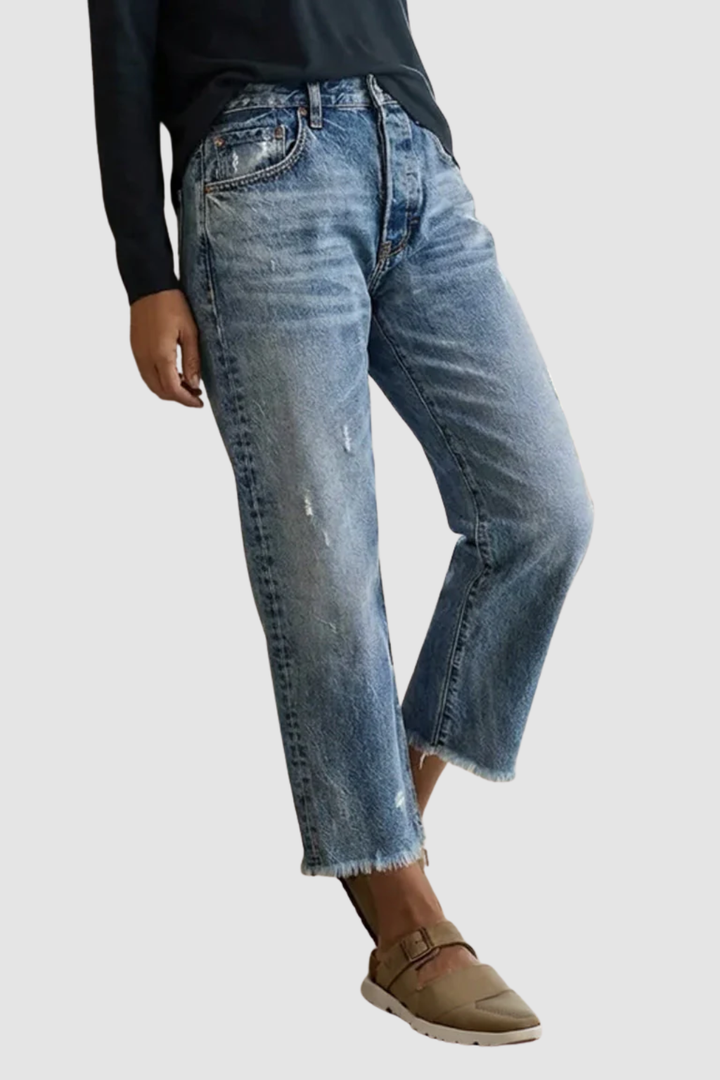Amelia | Cropped Straight-Leg Jeans