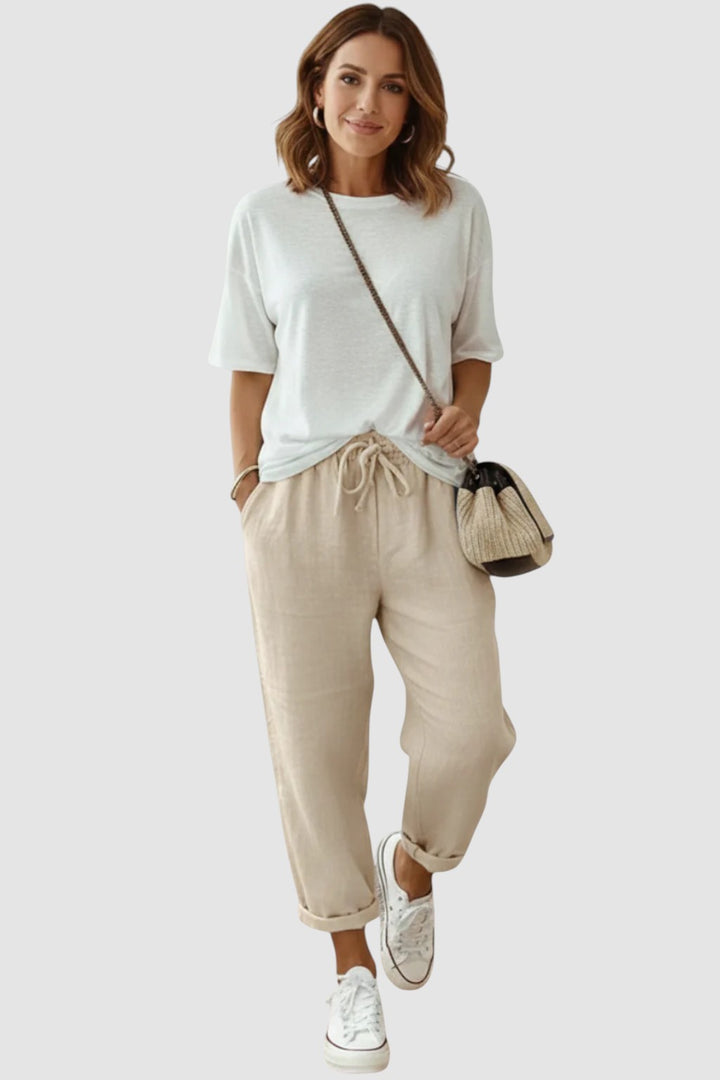 MIA | COTTON LINEN WOMENS TROUSERS