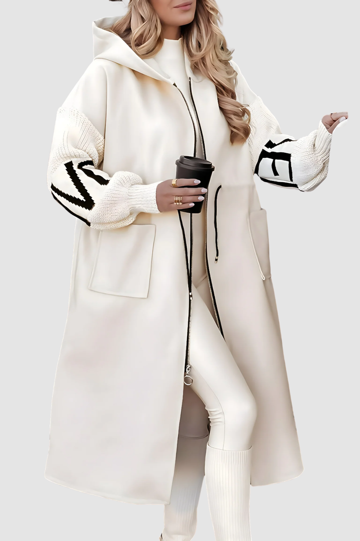Women’s Coatigan – Elegant Hooded Design, Timeless & Versatile