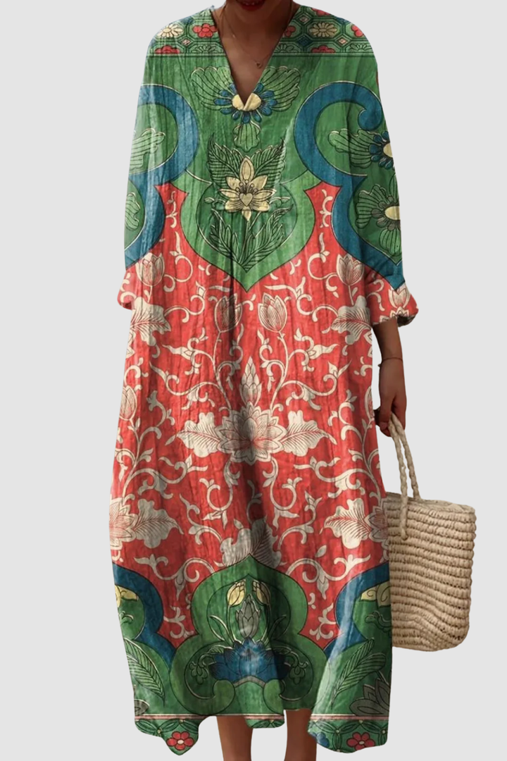 MANDY | VINTAGE LOVELY FLORAL ART PRINT DRESS