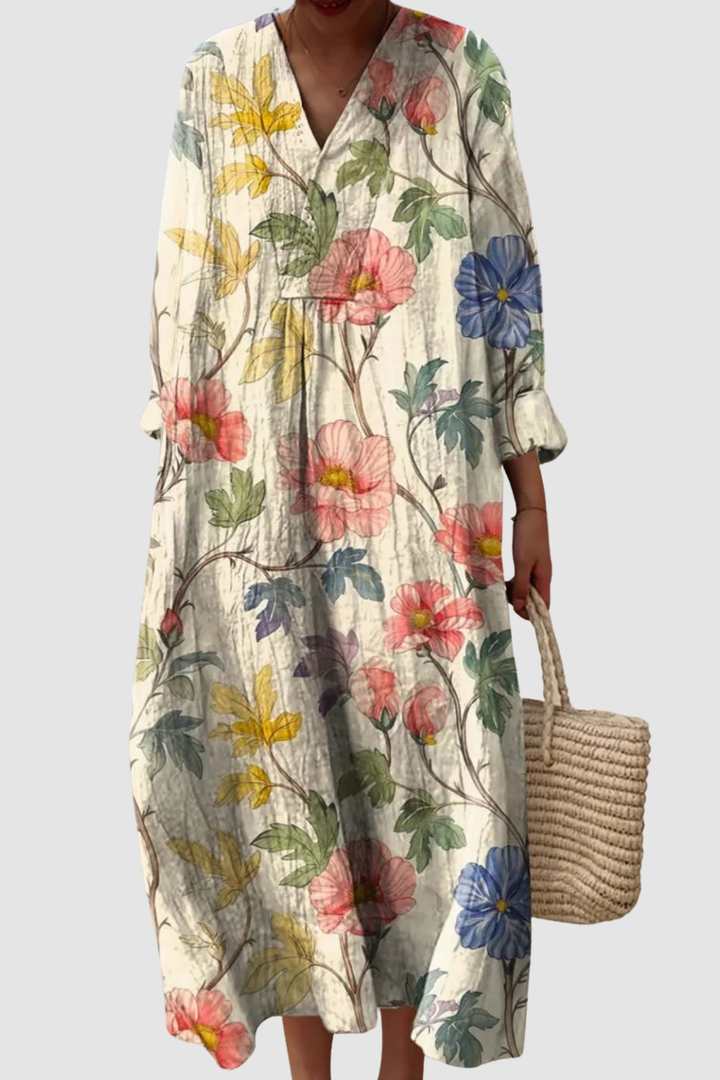 JOWI | VINTAGE LOVELY FLORAL ART PRINT DRESS