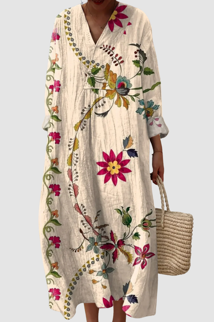 WIA | VINTAGE FLORAL ART PRINT DRESS