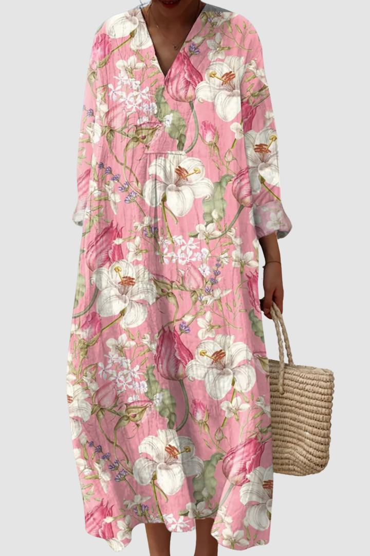 MONA | VINTAGE FLORAL ART PRINT DRESS
