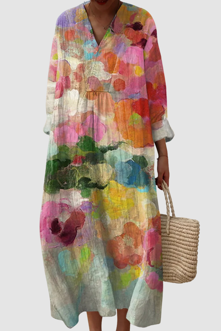 NINA | VINTAGE FLOWERS ART PRINT DRESS