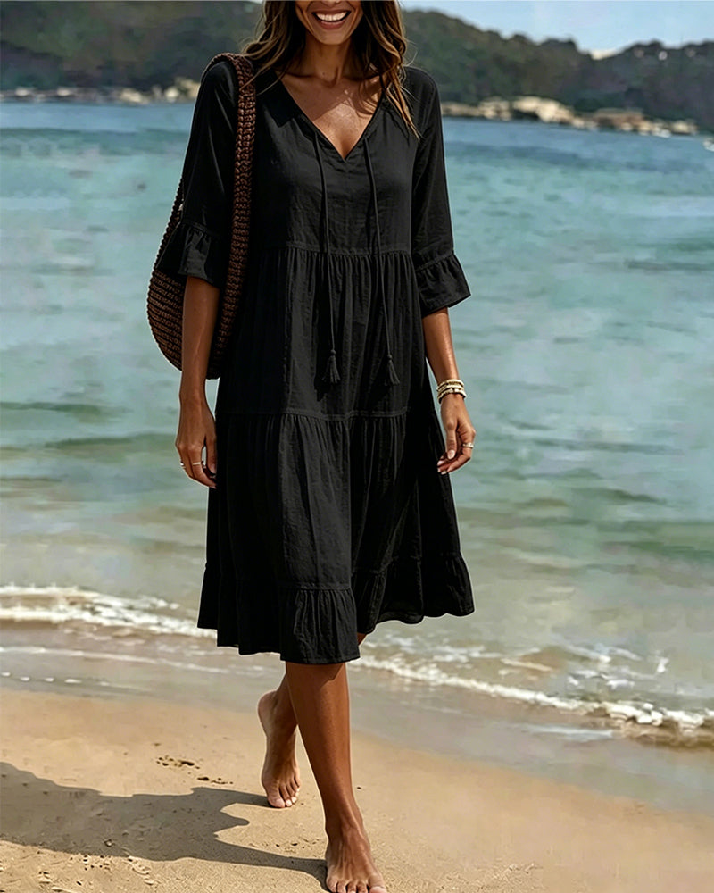 MARTHA | TIE-WAIST A-LINE DRESS