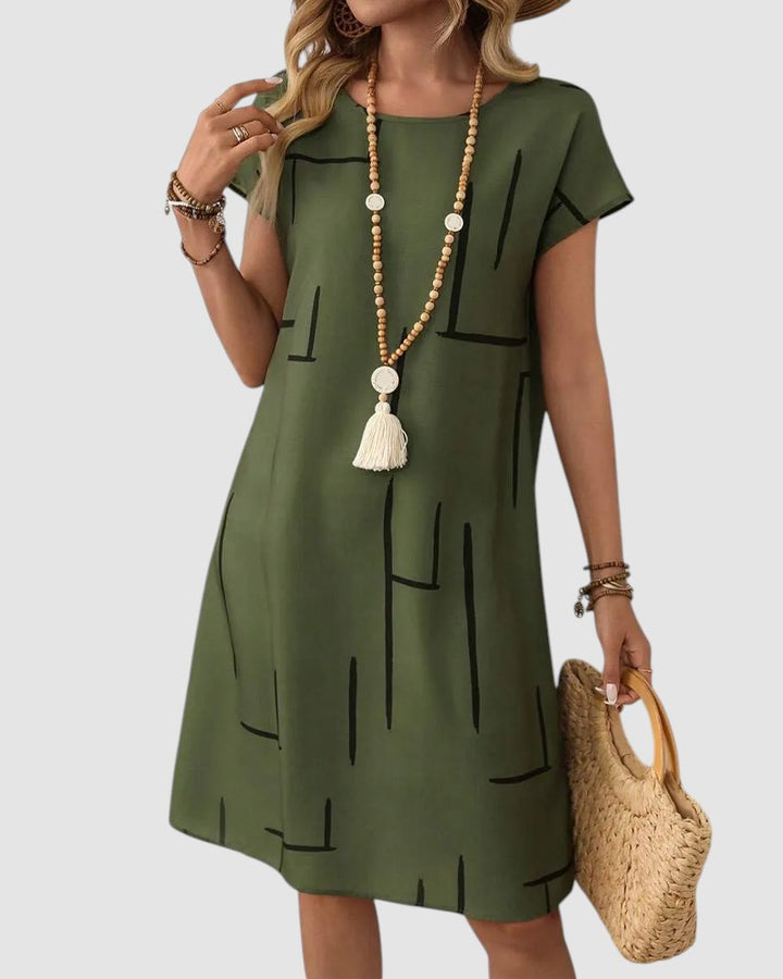 LAURETTA | STRIPED SHIFT DRESS