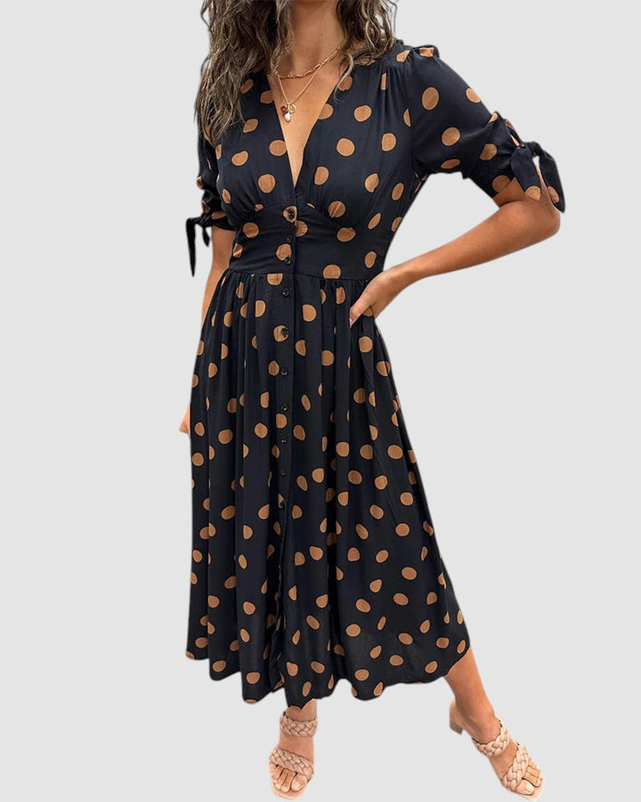 VICTORIA | POLKA DOT MIDI DRESS