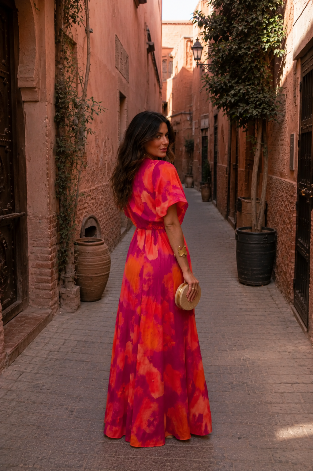 ISLA | SUNSET FLORAL HOLIDAY DRESS