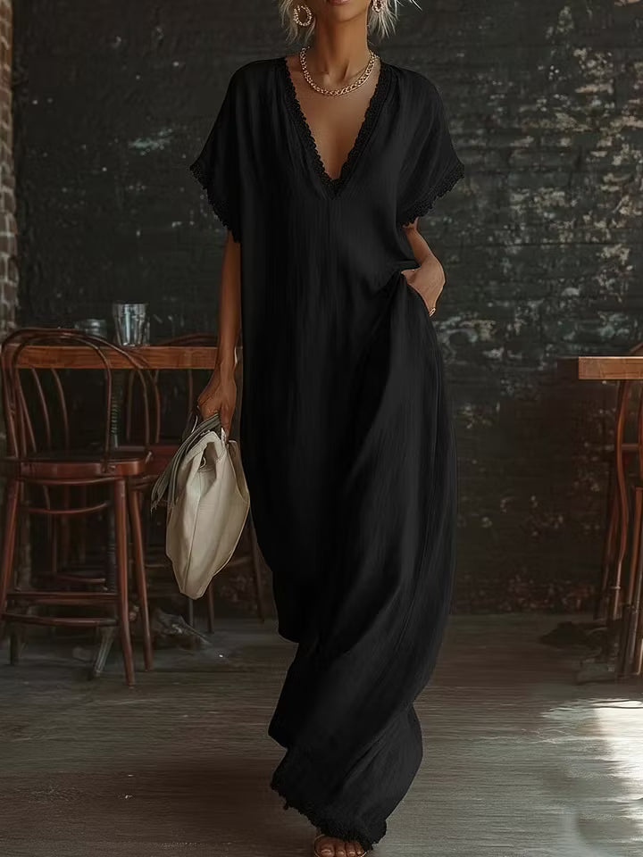 DOREEN | BOHEMIAN LACE COTTON MAXI DRESS