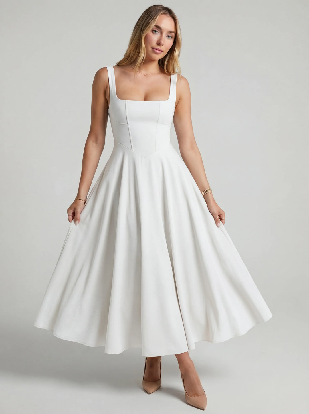 MELISSA | FLARED MIDI DRESS