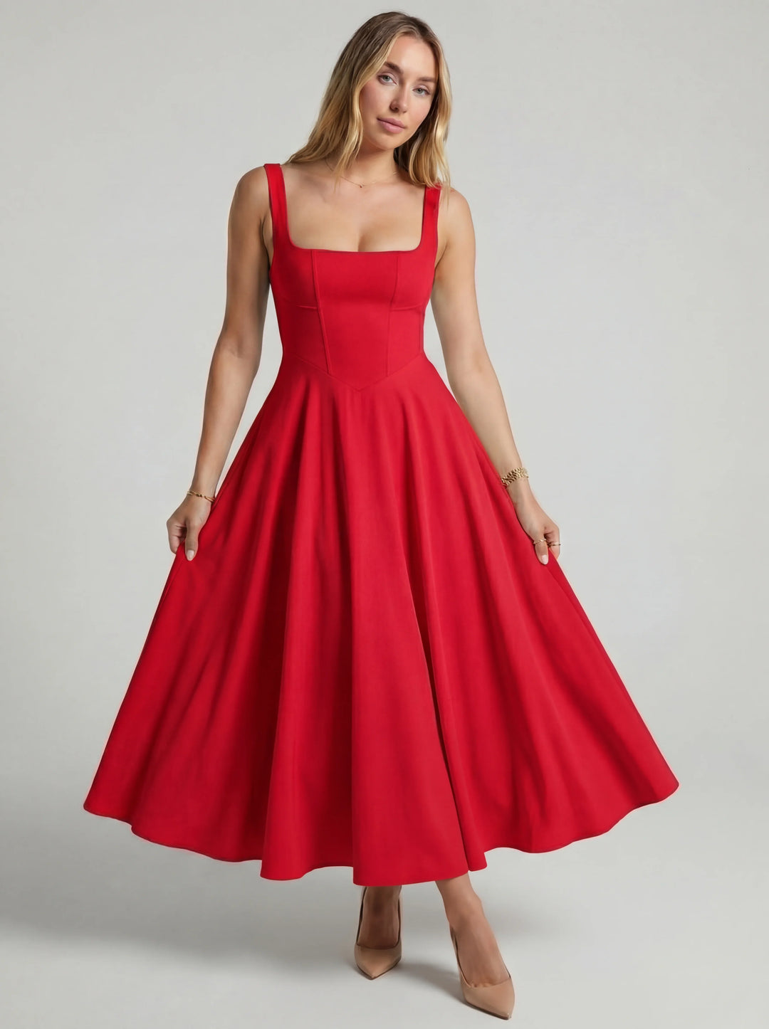 MELISSA | FLARED MIDI DRESS