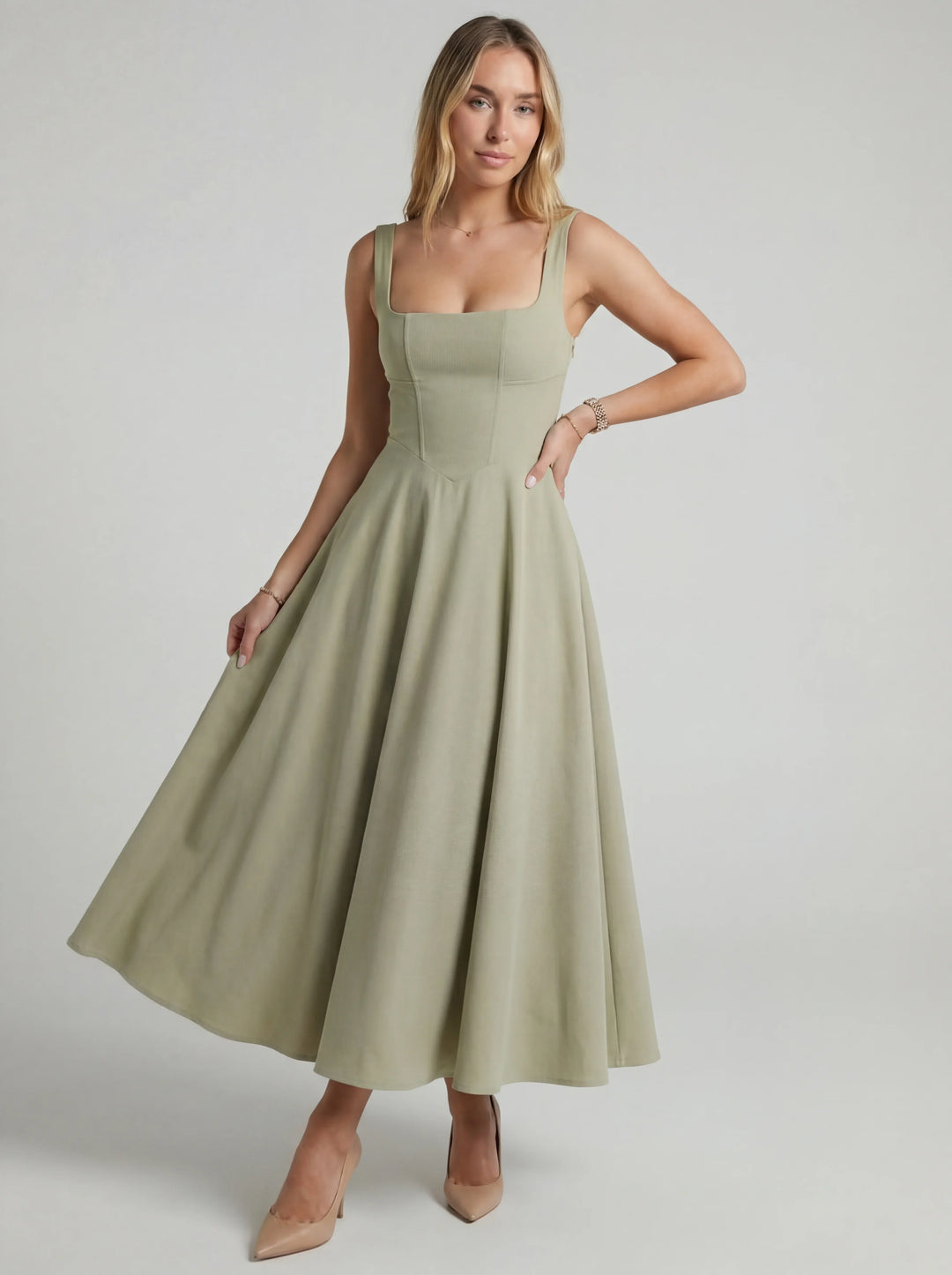 MELISSA | FLARED MIDI DRESS