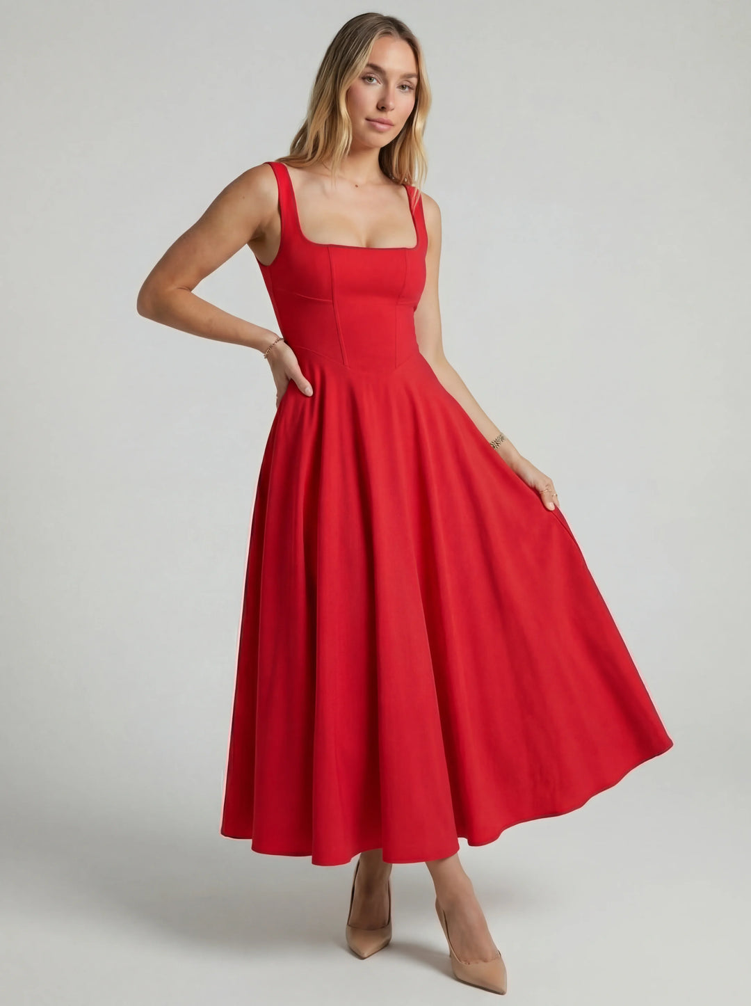 MELISSA | FLARED MIDI DRESS