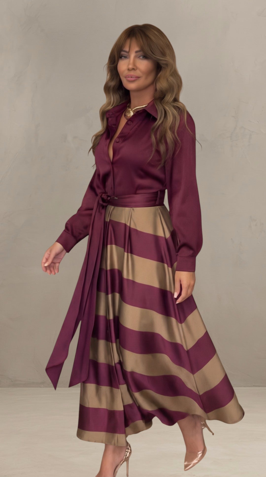 MILA | STRIPED MAXI DRESS