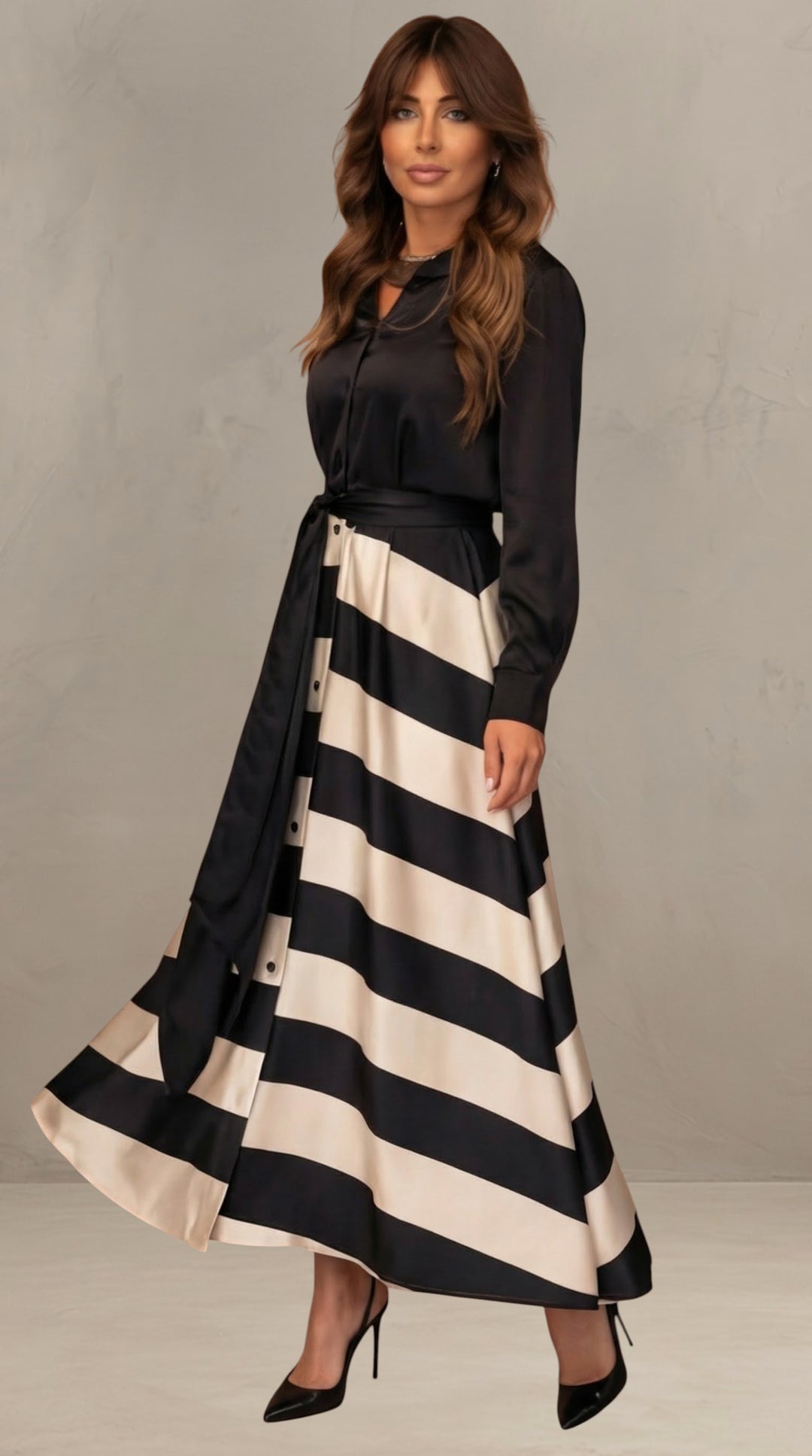 MILA | STRIPED MAXI DRESS
