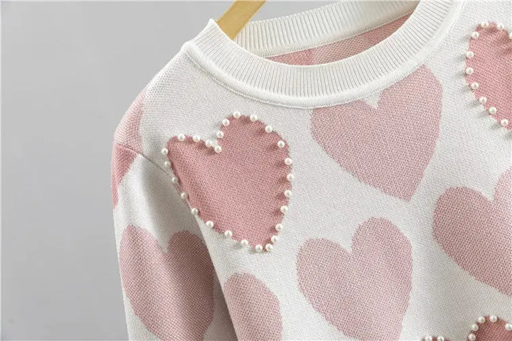 LILY | HEART PATTERN KNIT SET