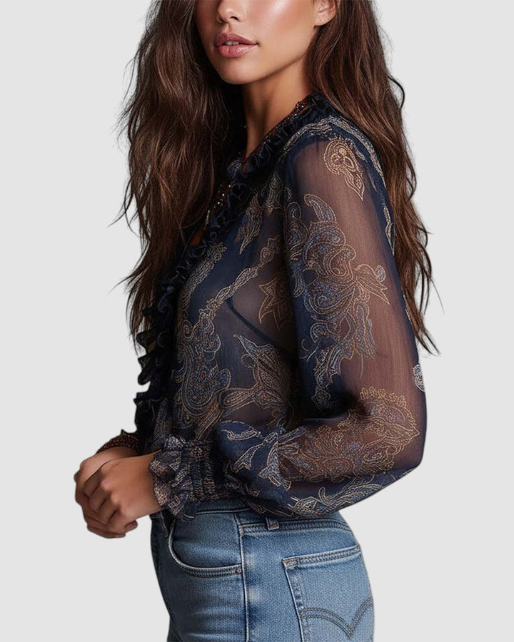 KIM | HALF ZIP BLOUSE