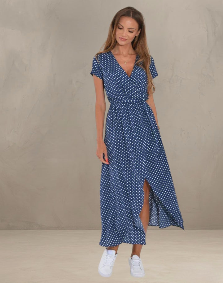 AMELIA | COLOURFUL V-NECK DRESS