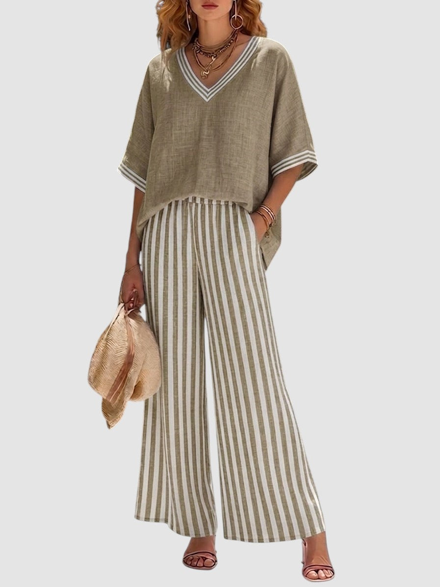 ALVIRA | RELAXED STRIPED TWO-PIECE SET