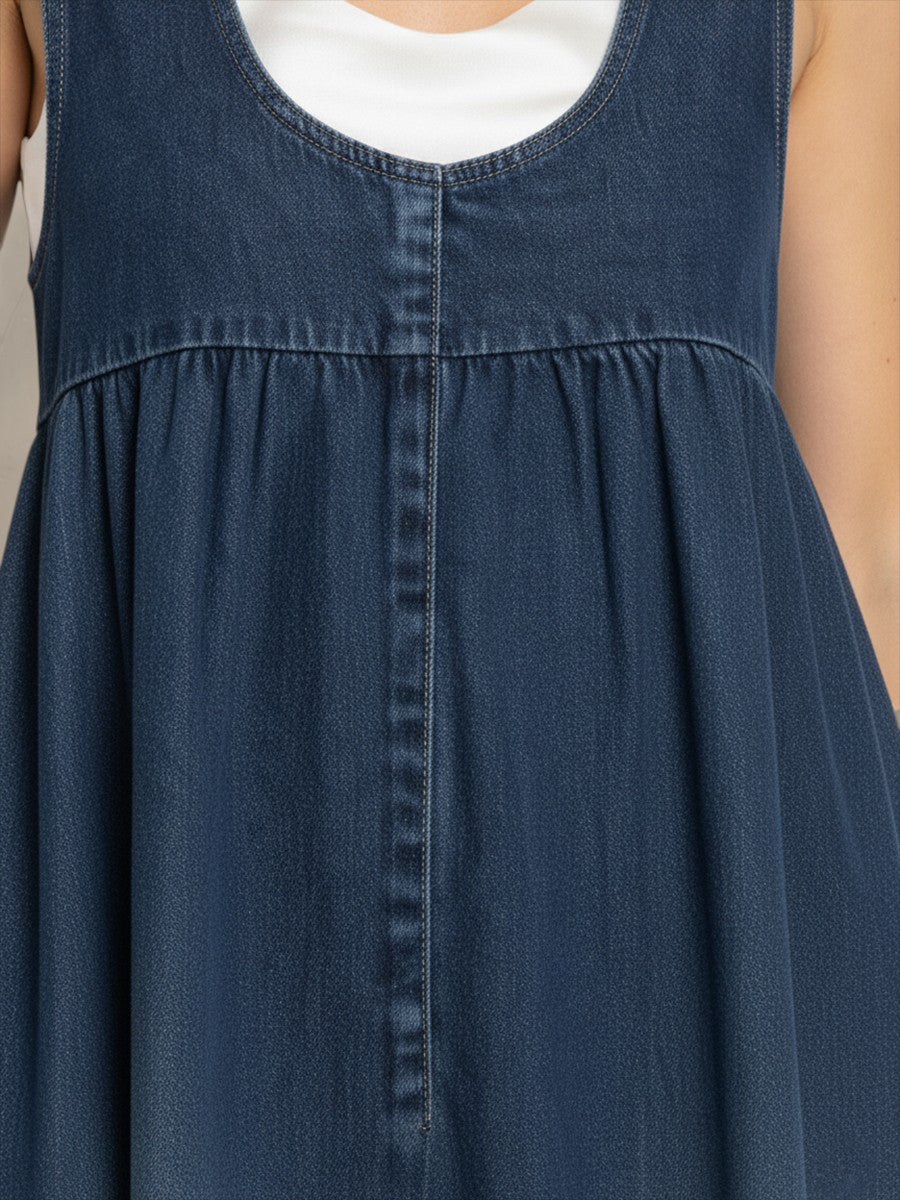 CAMILLA | VINTAGE WASH DENIM MAXI DRESS