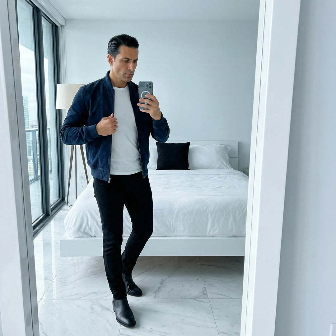 Arthur | Suede Bomber Jacket