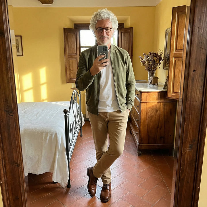 Arthur | Suede Bomber Jacket