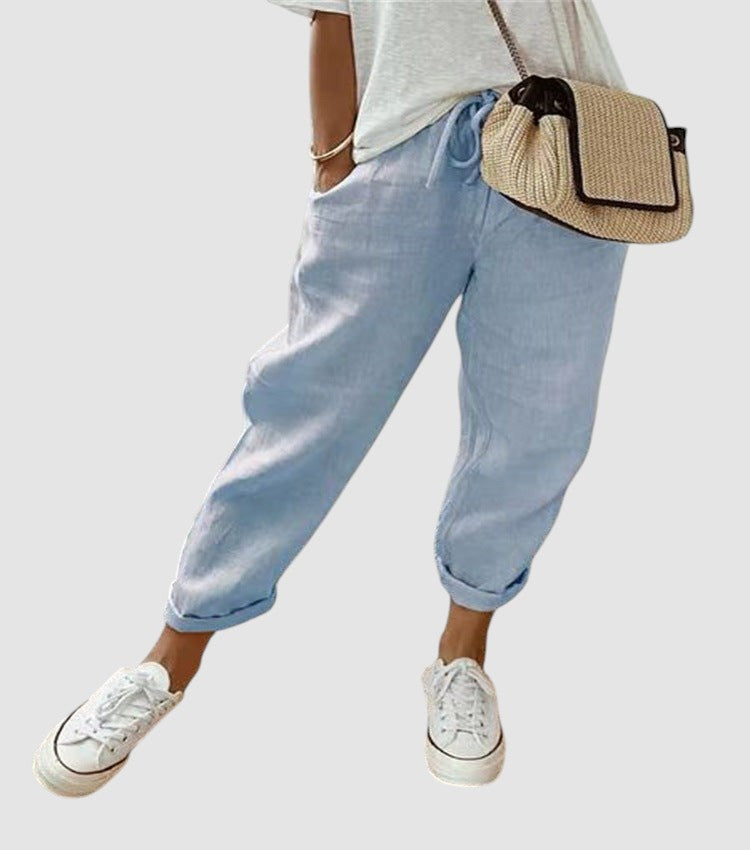 MIA | COTTON LINEN WOMENS TROUSERS