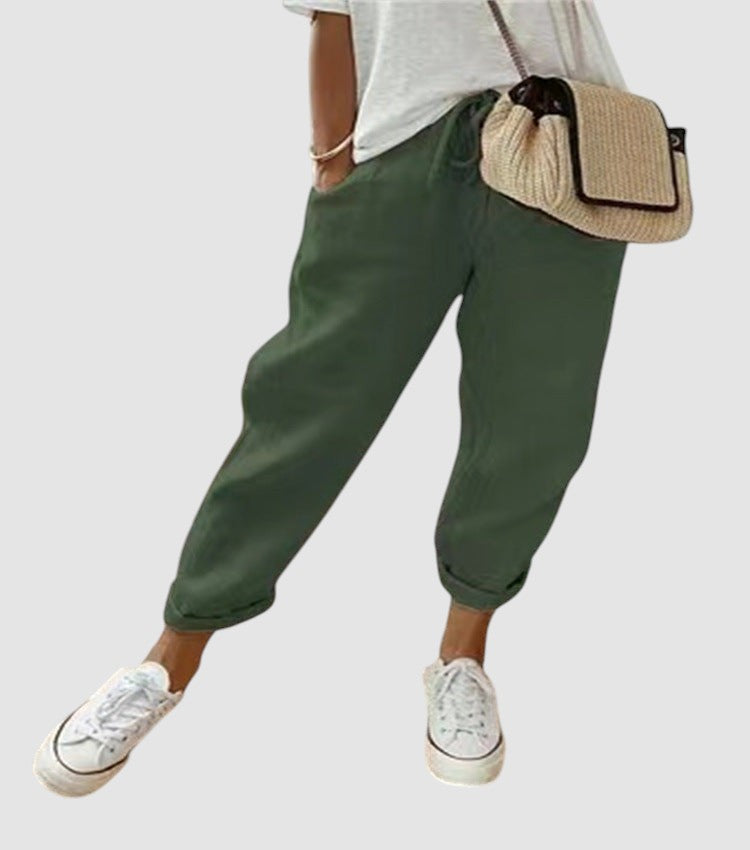 MIA | COTTON LINEN WOMENS TROUSERS