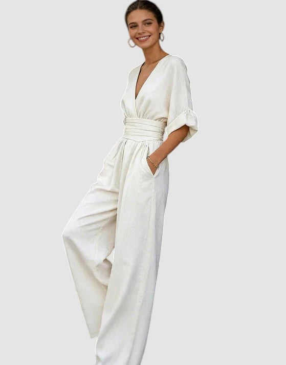 DANIELA | WIDE-LEG V-NECK JUMPSUIT