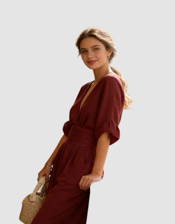 DANIELA | WIDE-LEG V-NECK JUMPSUIT